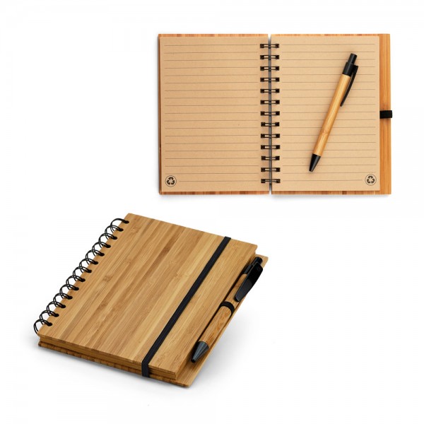 Caderno. Bambu. Com 140 Paginas Pautada
