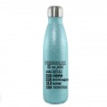 Garrafa Glitter Azul Personalizada InoxTérmica 500 ml